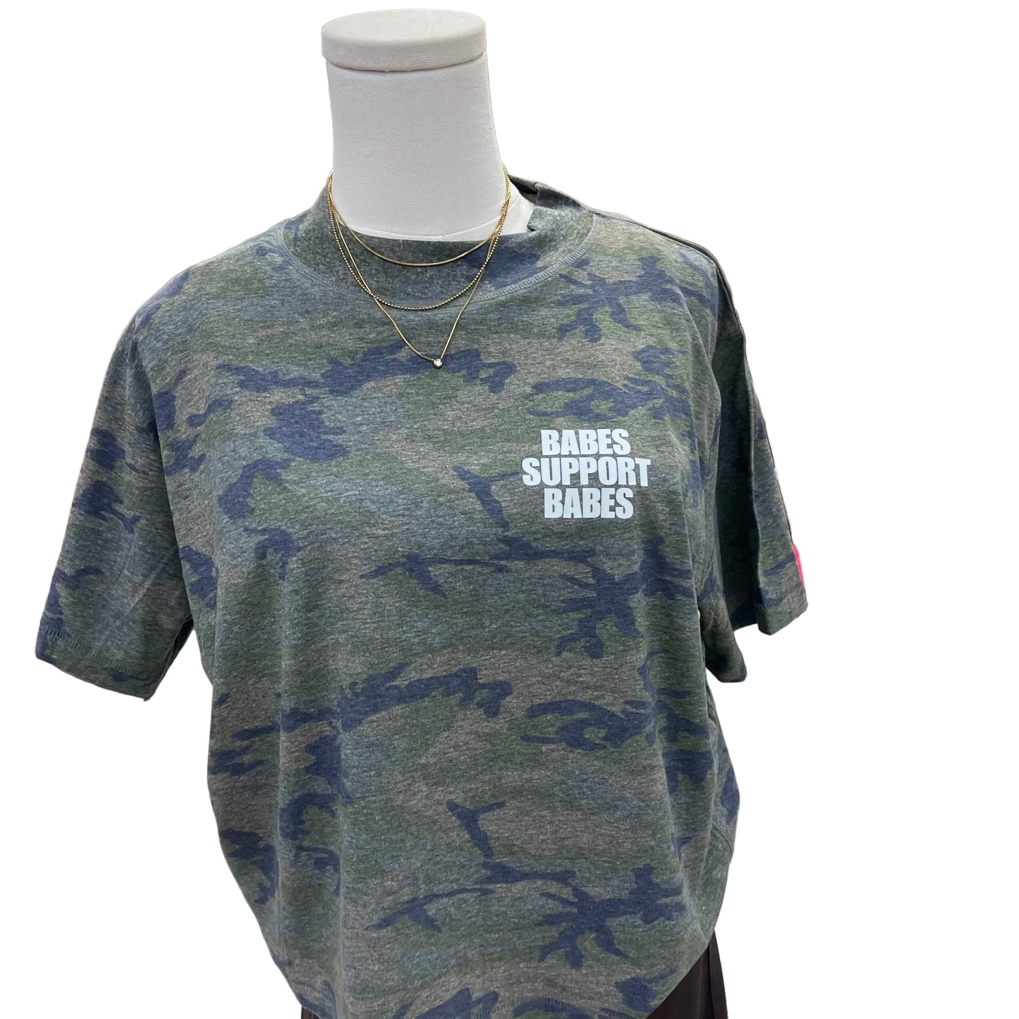 Camo Babes Support Babes Cropped Tee