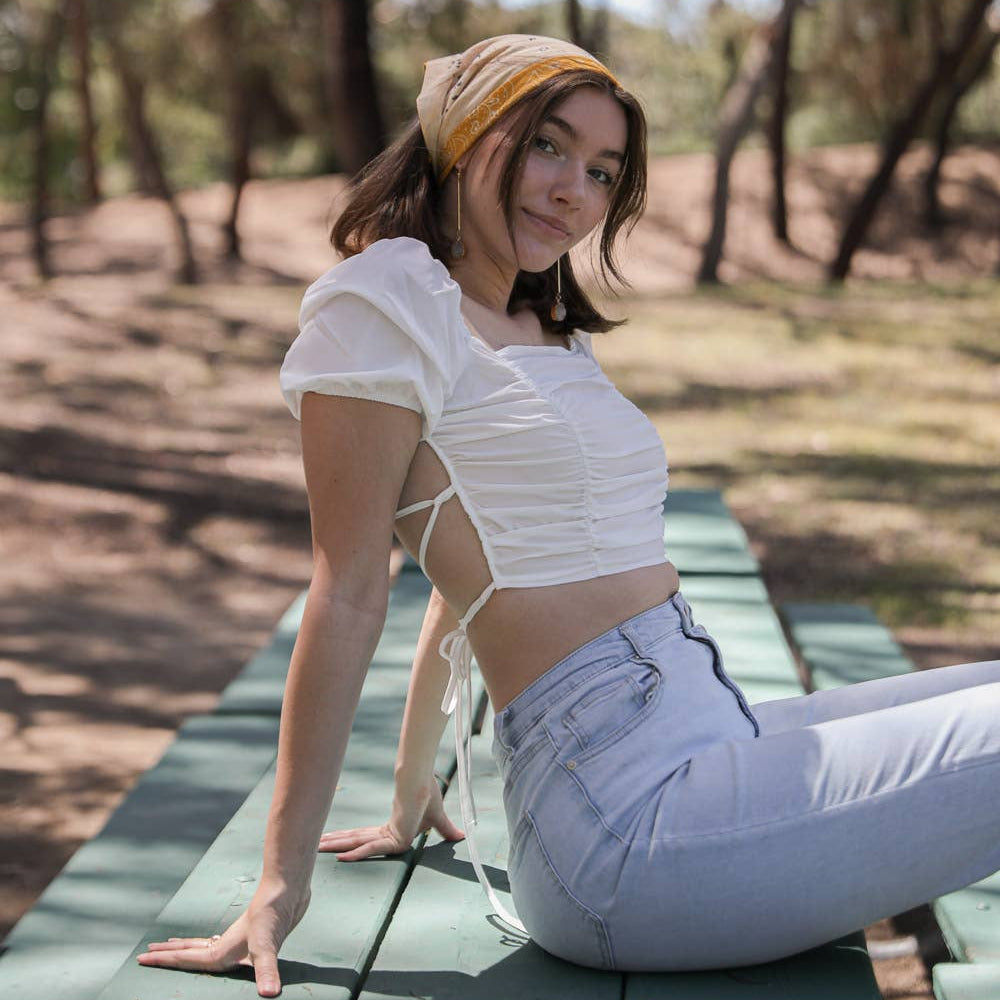 Vintage Two-Tone Bandana Scarf – Western-Inspired