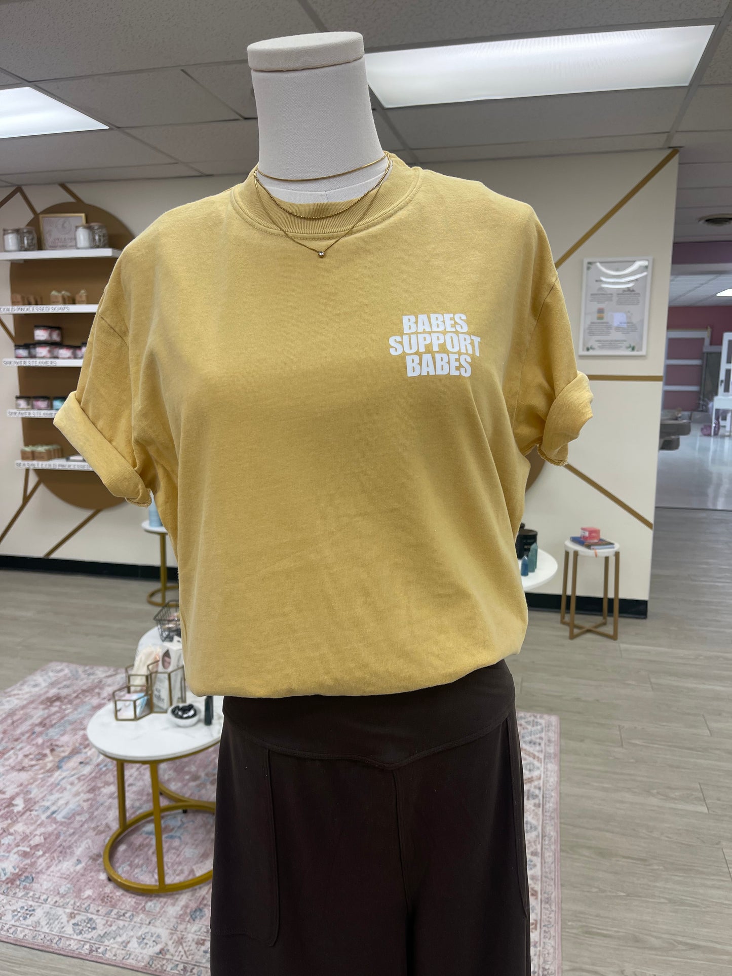 Mustard Babes Support Babes Tee