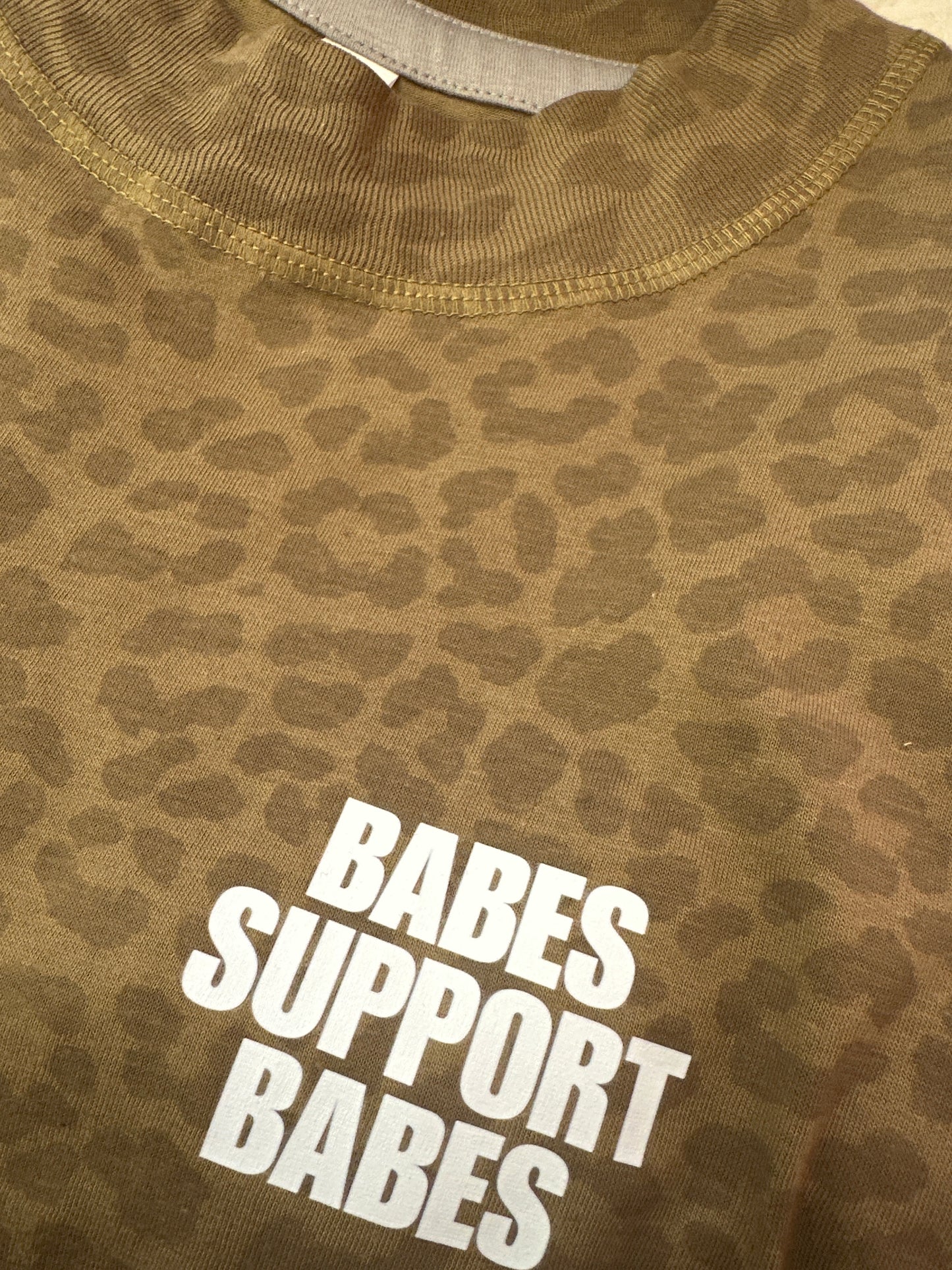 Cheetah Print Crop Babes Support Babes