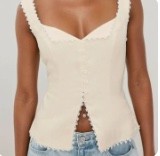 Lace Trim Sleeveless Top