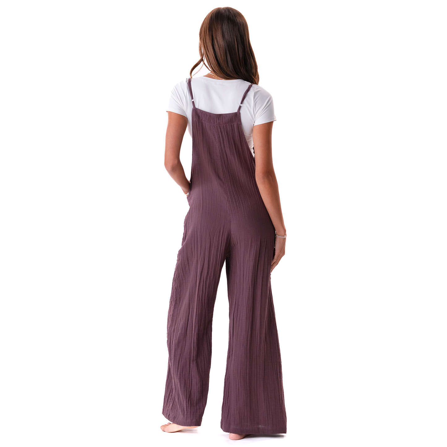 Lunar Sky Cotton Nomad Jumpsuits with Adjustable Straps