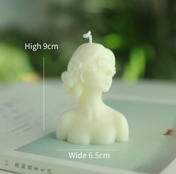 Soy Wax Flower Blindfoled Girl Home Decor Scented Candles