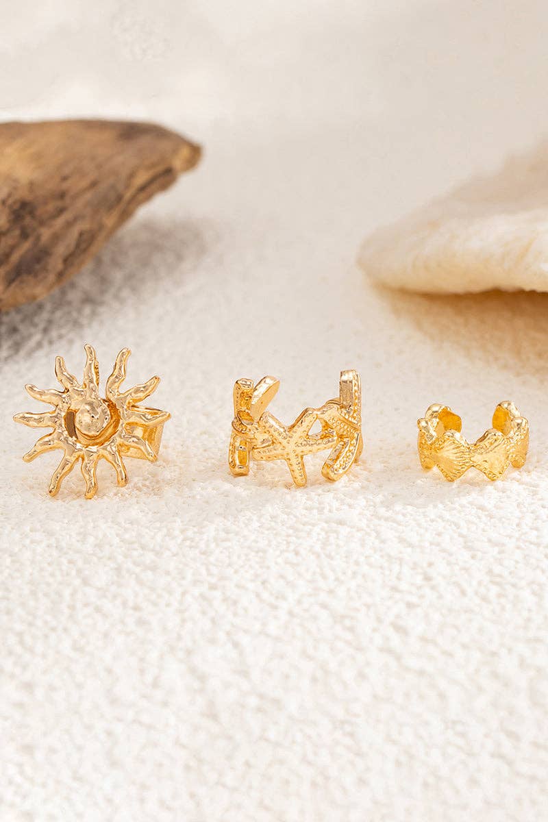 Celestial and Nautical Ear Cuff Set