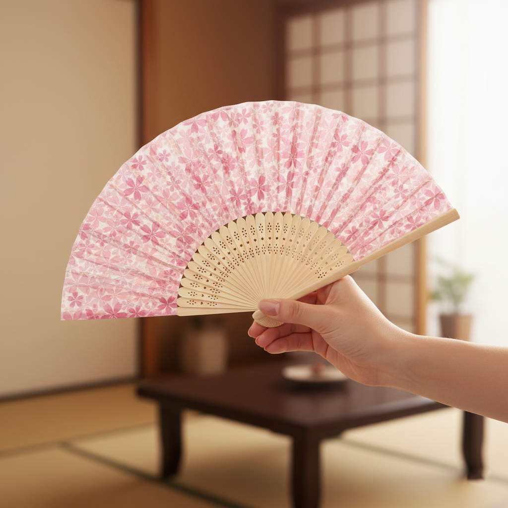 Silk Fan - Cherry Blossom