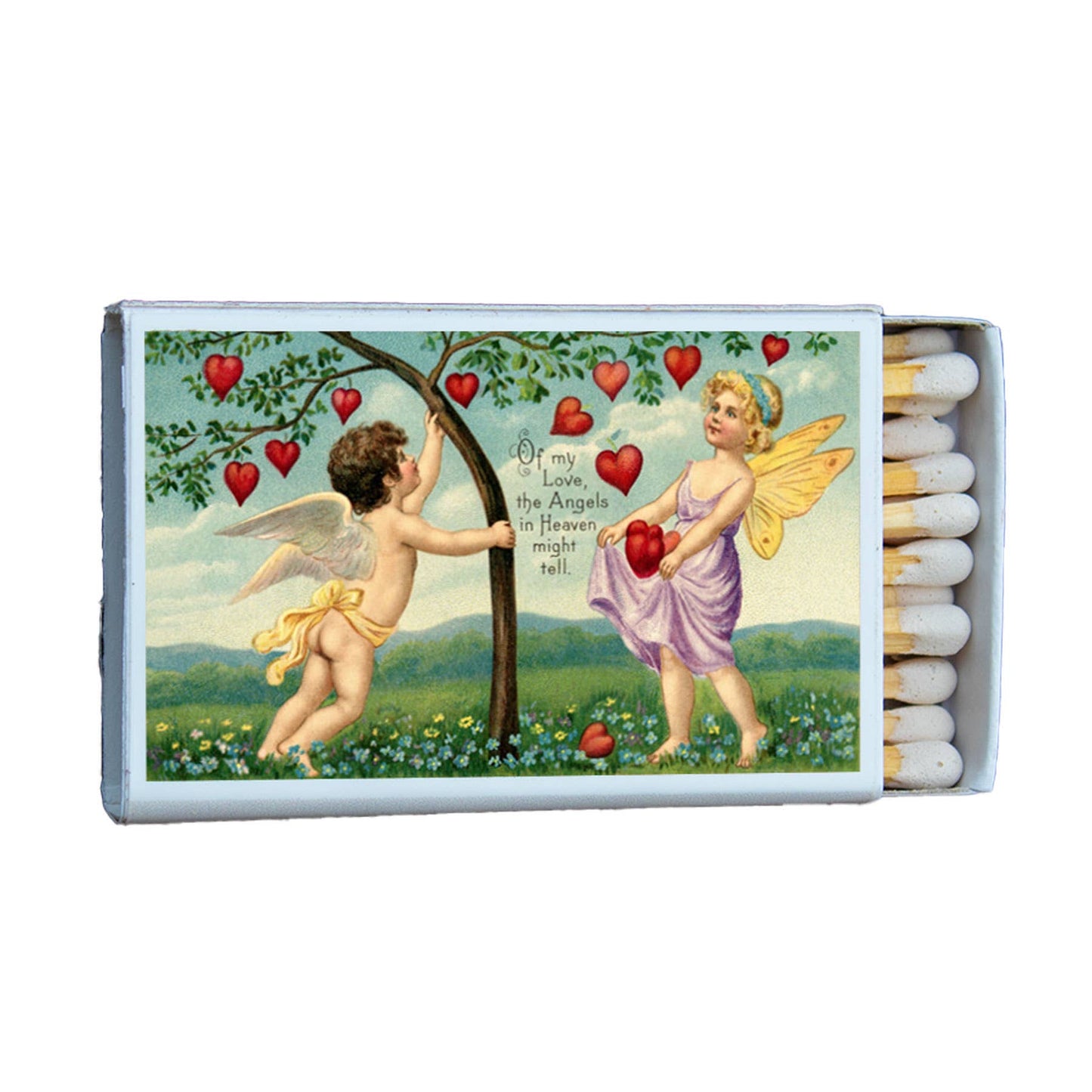 Cupids Picking Hearts Matchbox