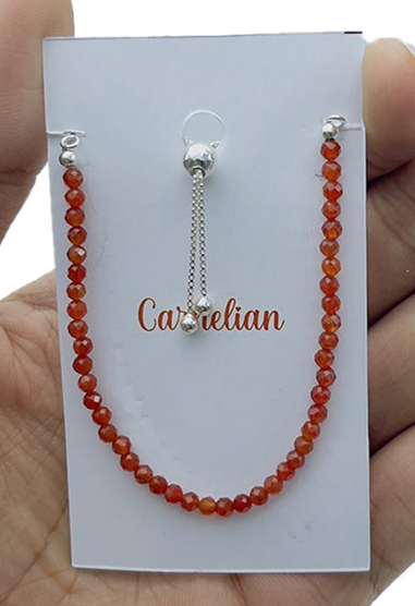 Carnelian Sterling Silver Bracelet