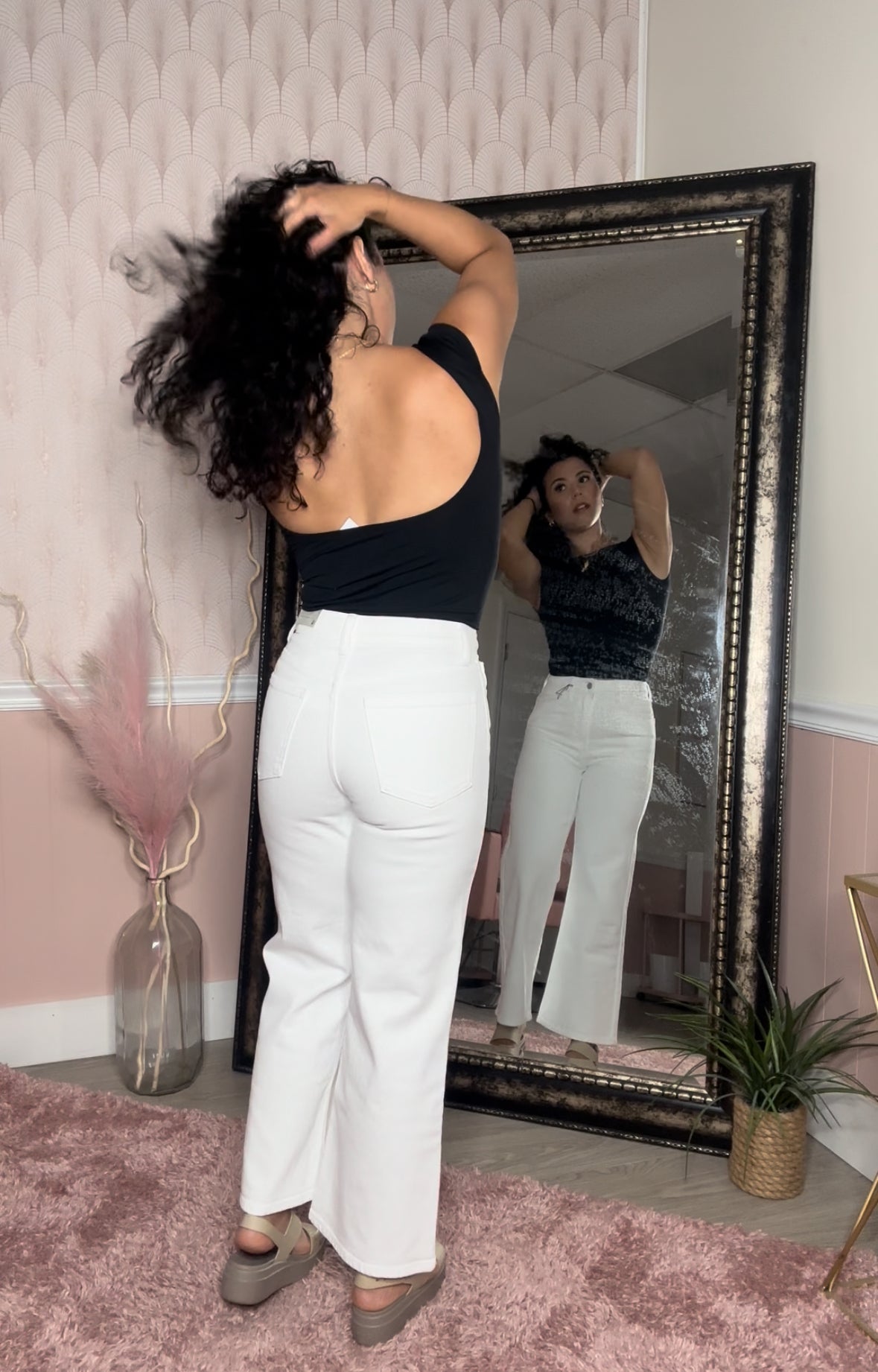 Siena's Slim Wide Leg Jeans