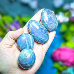 Purple Labradorite Crystal Palm 75-99 grams