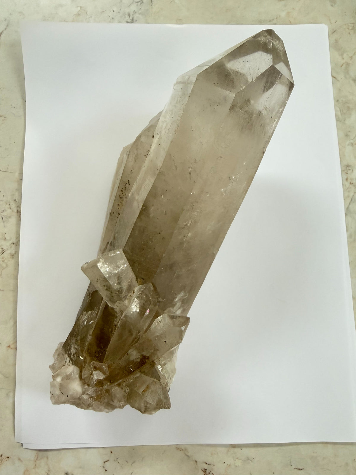 Large Raw Garden Quartz Cluster Point with Stand