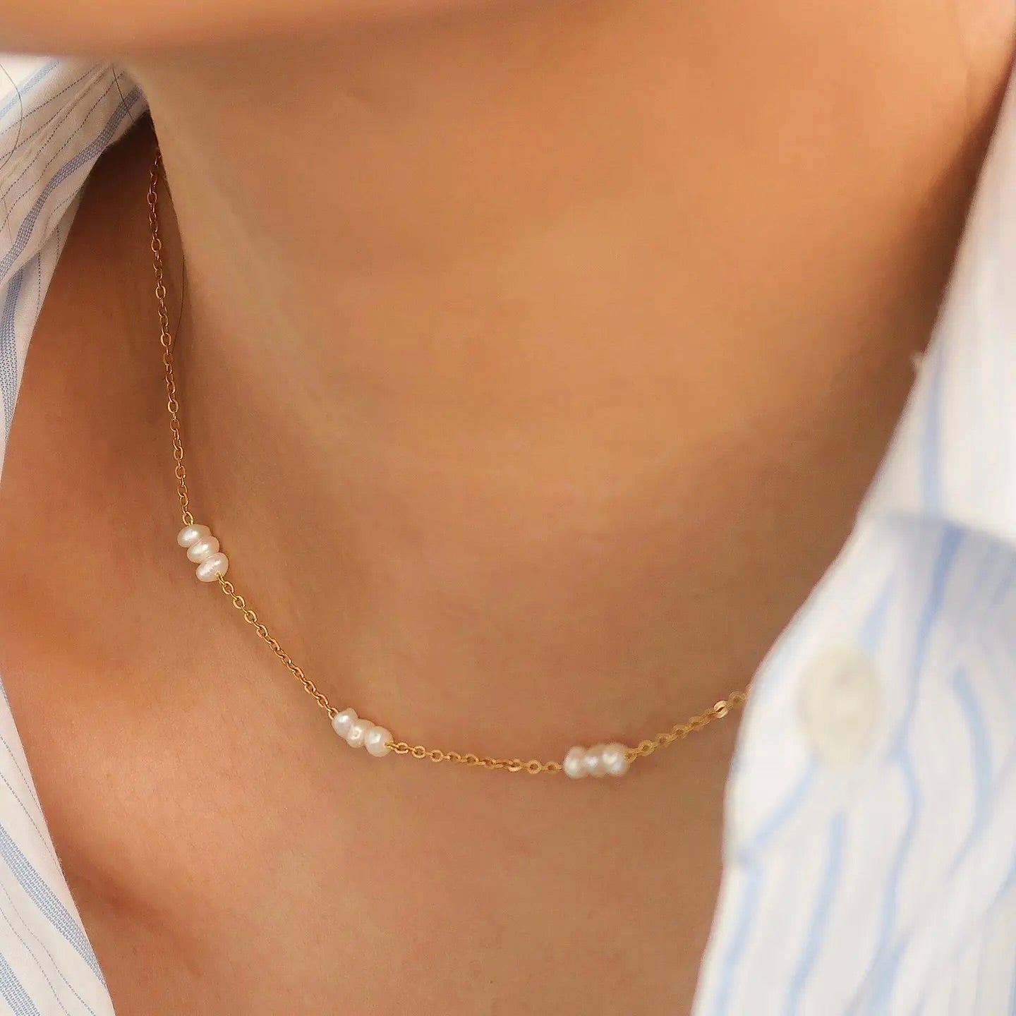 Leilani Multi Pearl Choker