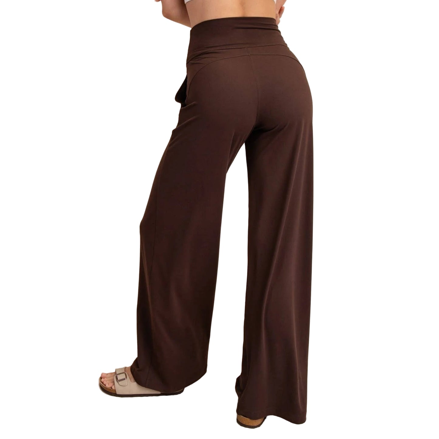 Plus Size Recycled butter V Waist Wide Pant