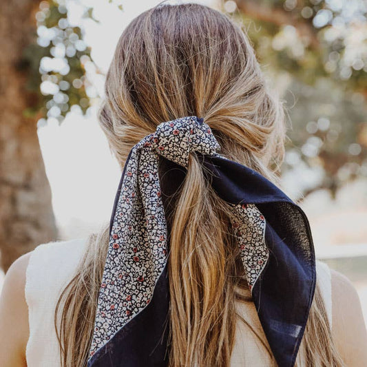 Vintage Two-Tone Bandana Scarf – Western-Inspired