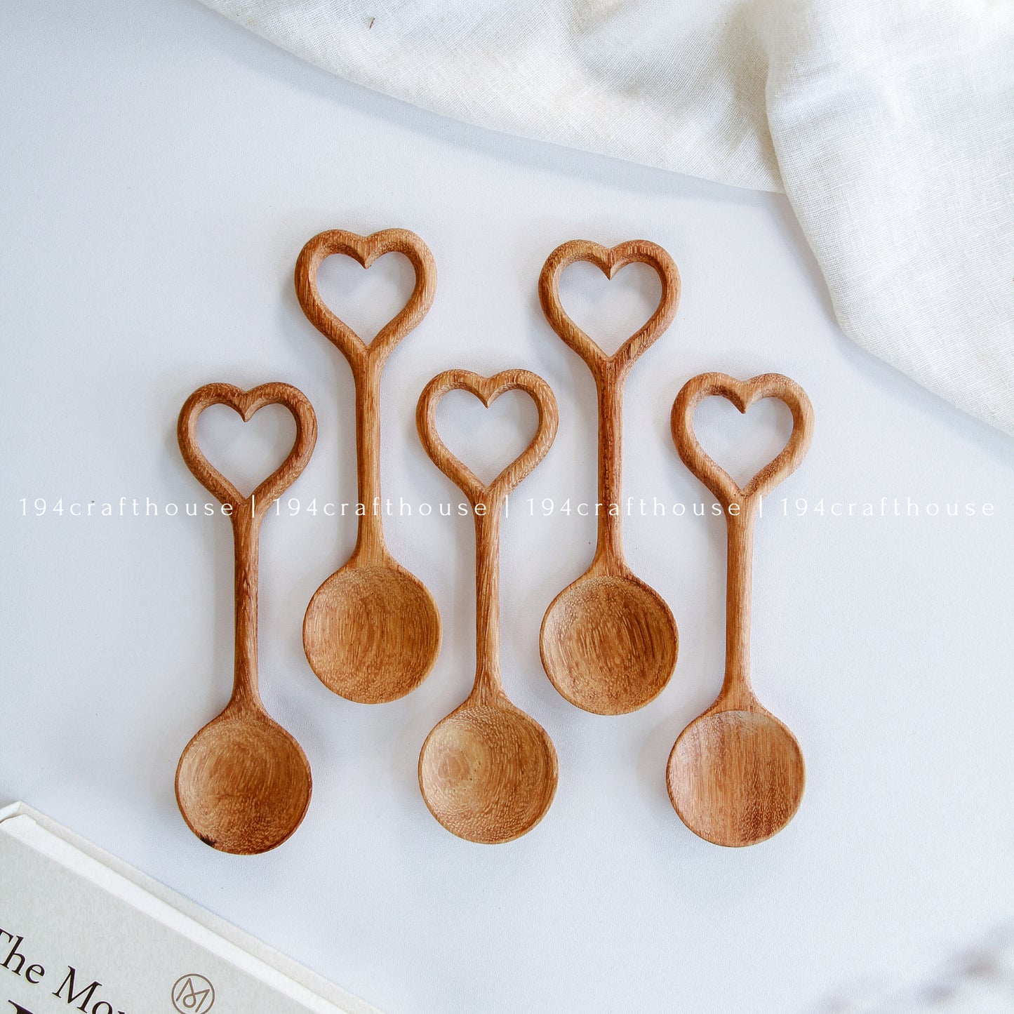 Hand Carved Wooden Heart Spoon
