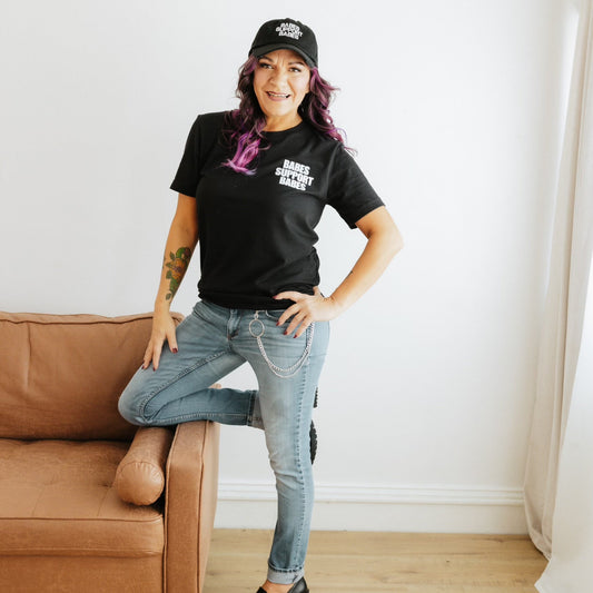 Babes Support Babes Black Tee