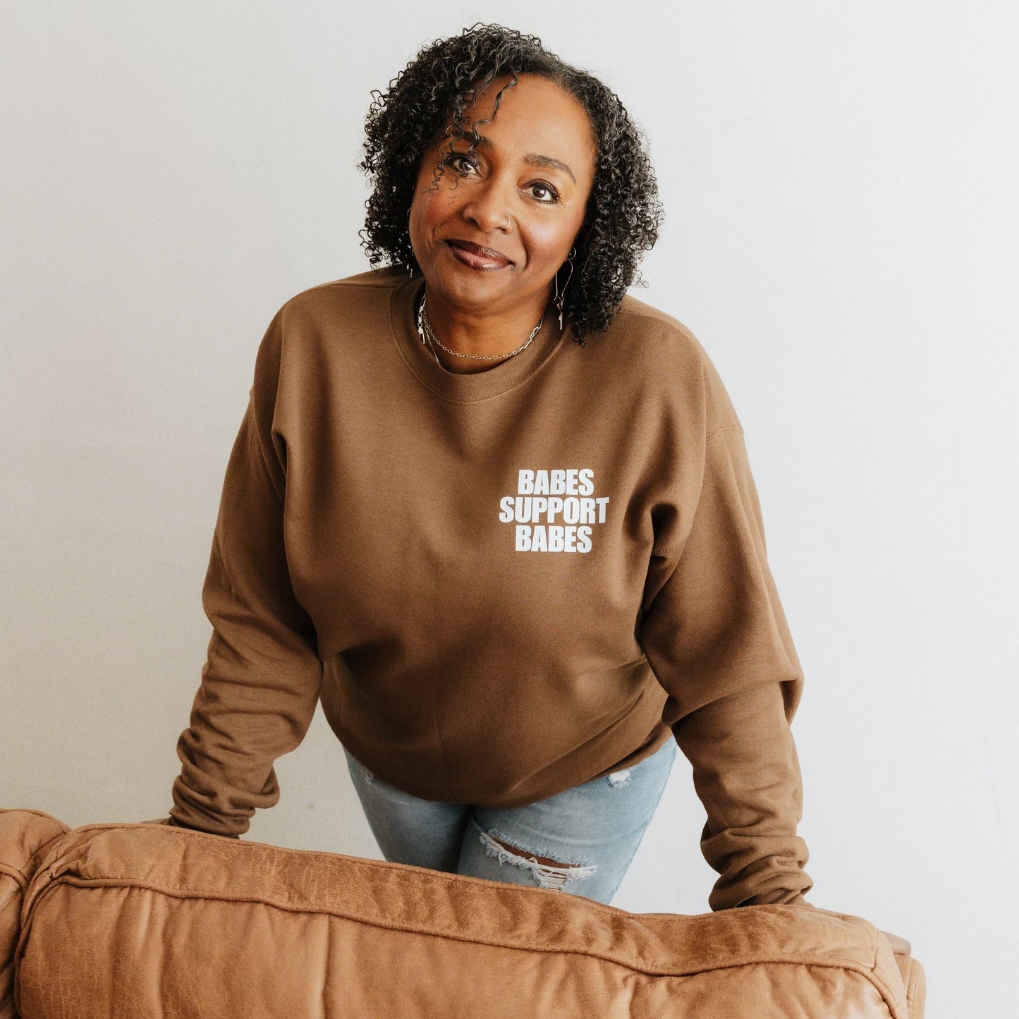 Babes Support Babes Brown Sweater