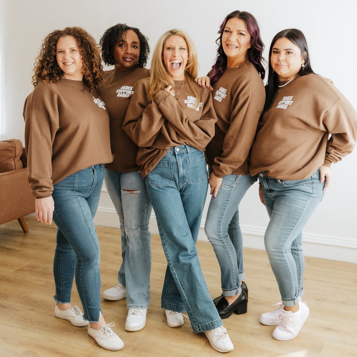 Babes Support Babes Brown Sweater