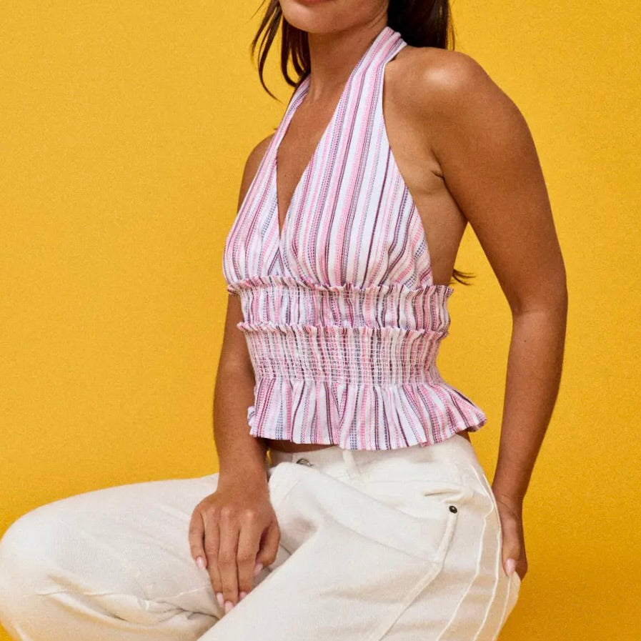 Lara Smocked Waist Halter