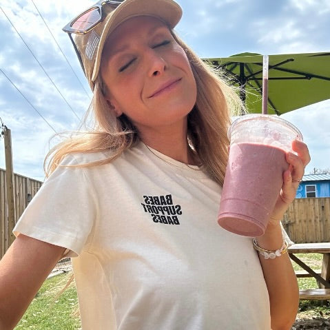 Babes Support Babes Cropped White Tee