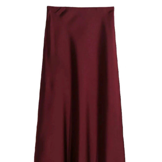 Satin Midi Skirt