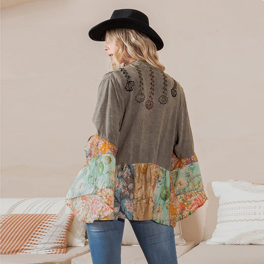Vintage Bohemian Patchwork Shirt
