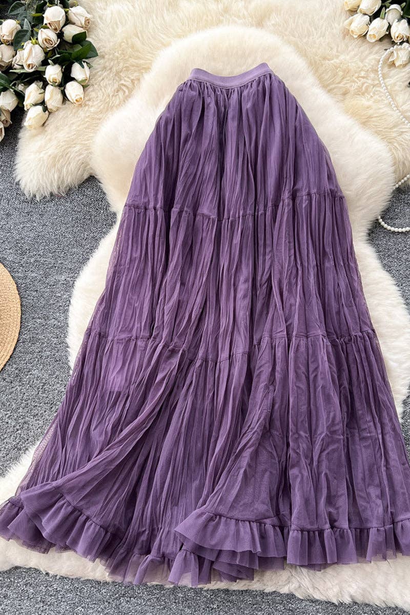 Elegant Tiered Midi Skirt