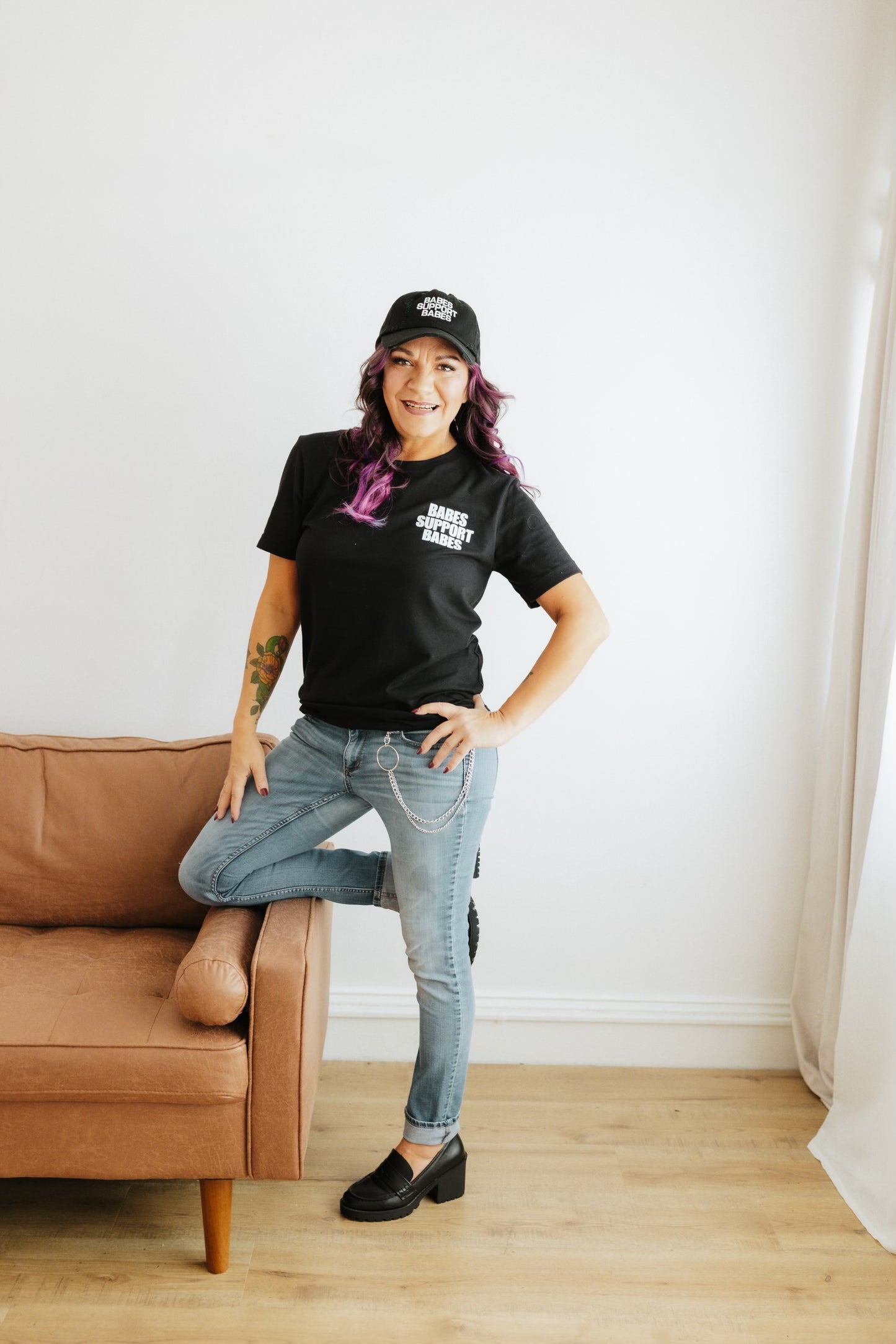 Babes Support Babes Black Tee