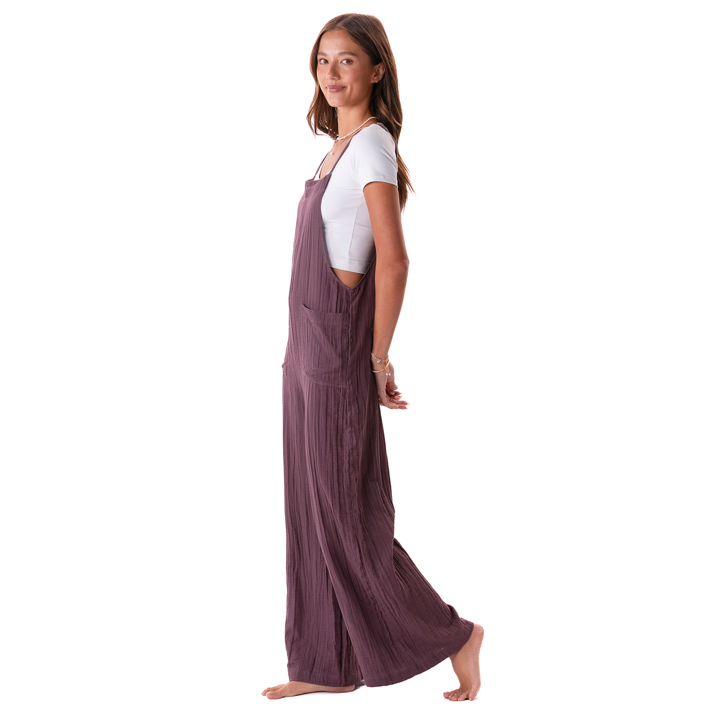 Lunar Sky Cotton Nomad Jumpsuits with Adjustable Straps