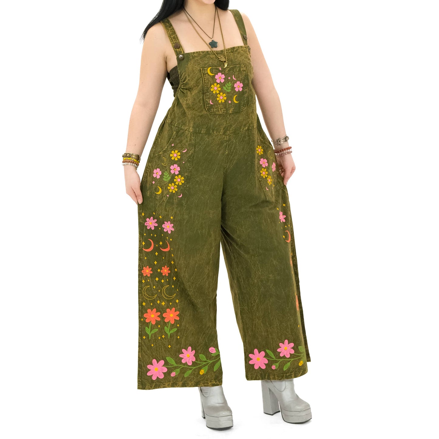 Stonewashed Cotton Celestial Jumpsuit