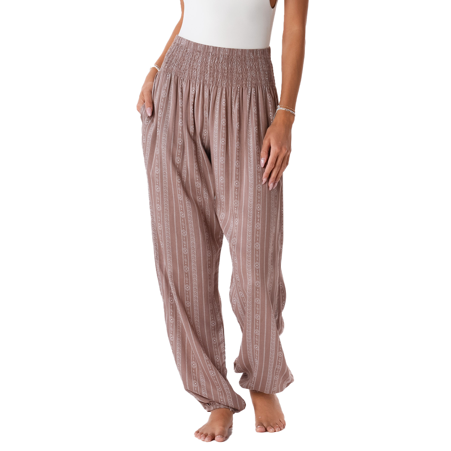 Yao Tribal Harem Pants with Pockets