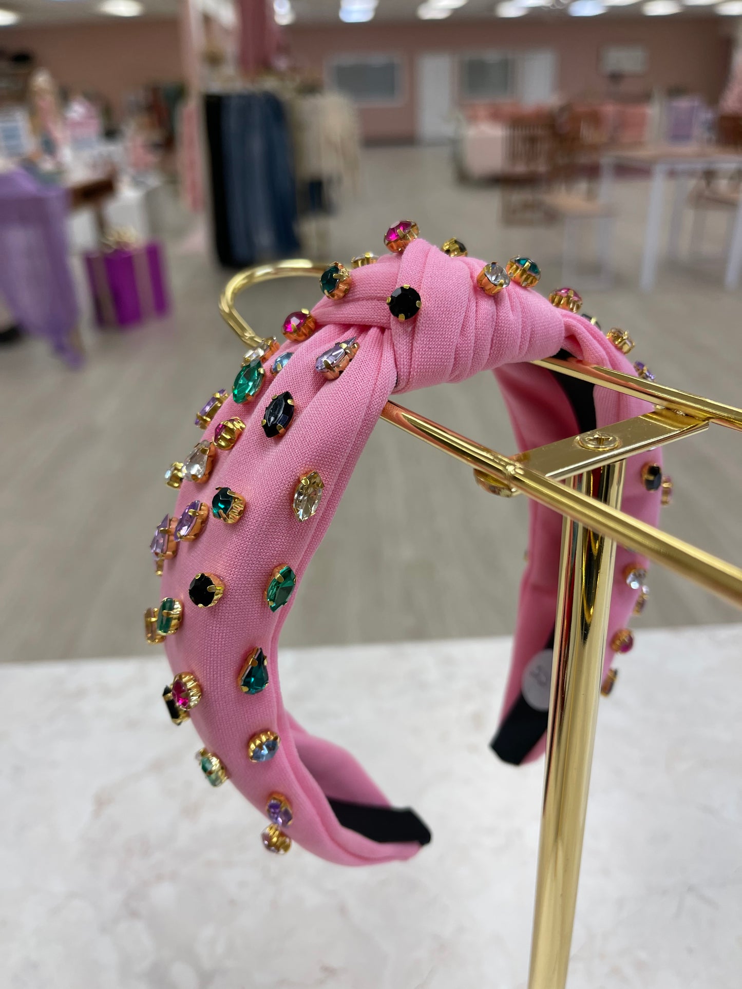 Pink Jeweled Headband