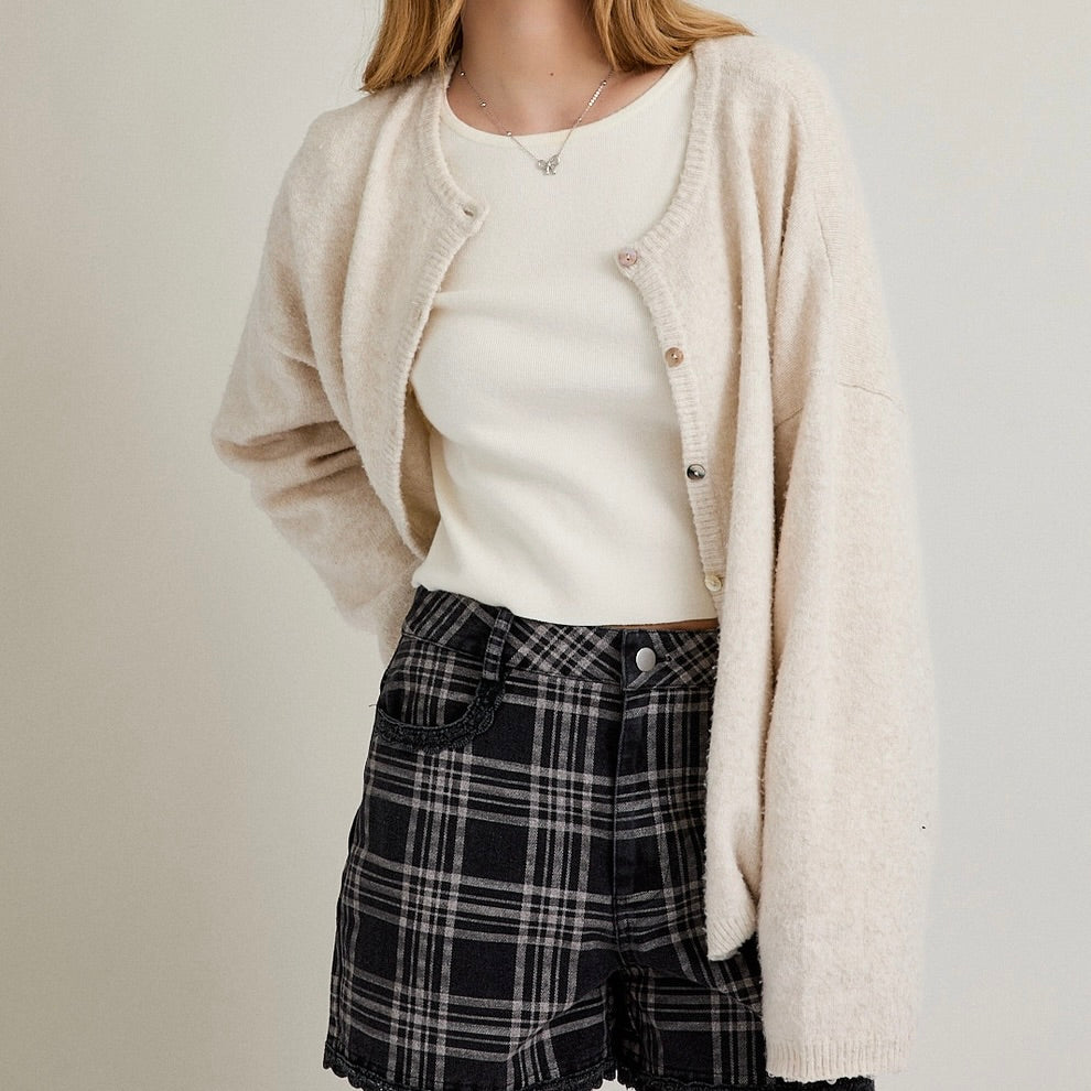 Cream Sweater Cardigan