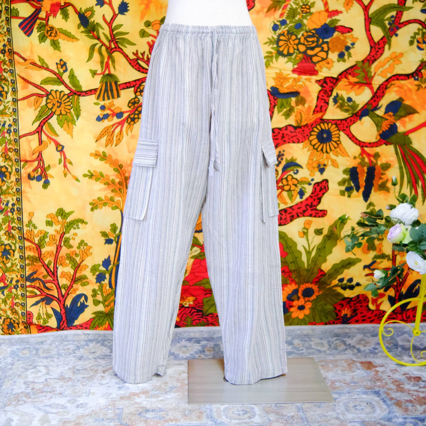 Multicolor Unisex Cotton Cargo Pants