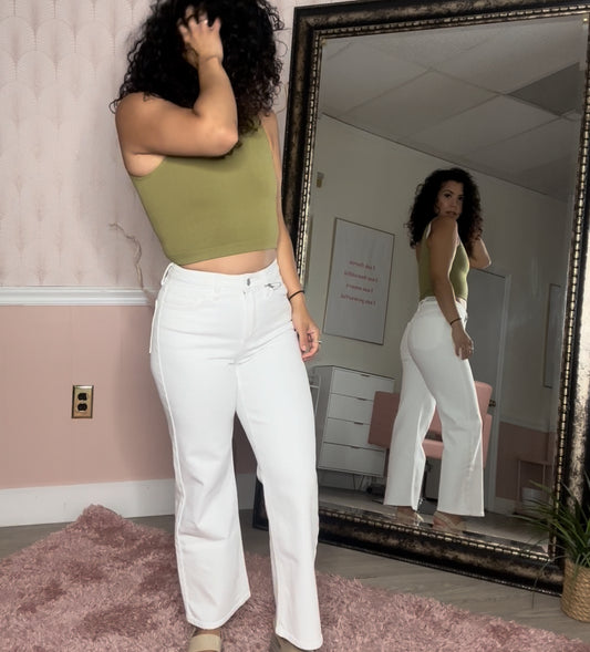 Siena's Slim Wide Leg Jeans
