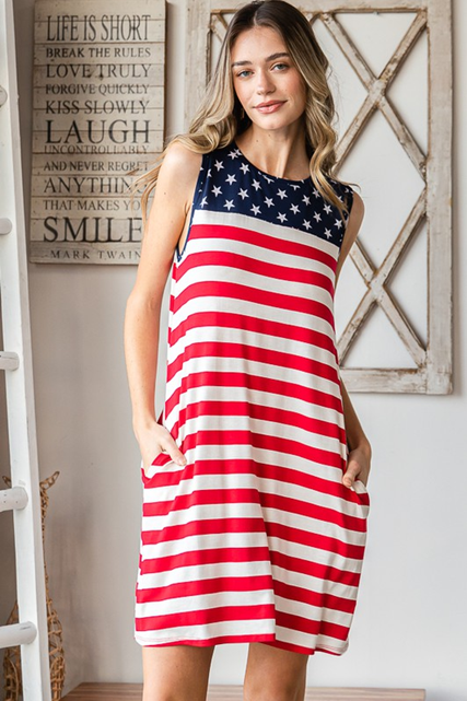 Stripe and Star Mini Dress