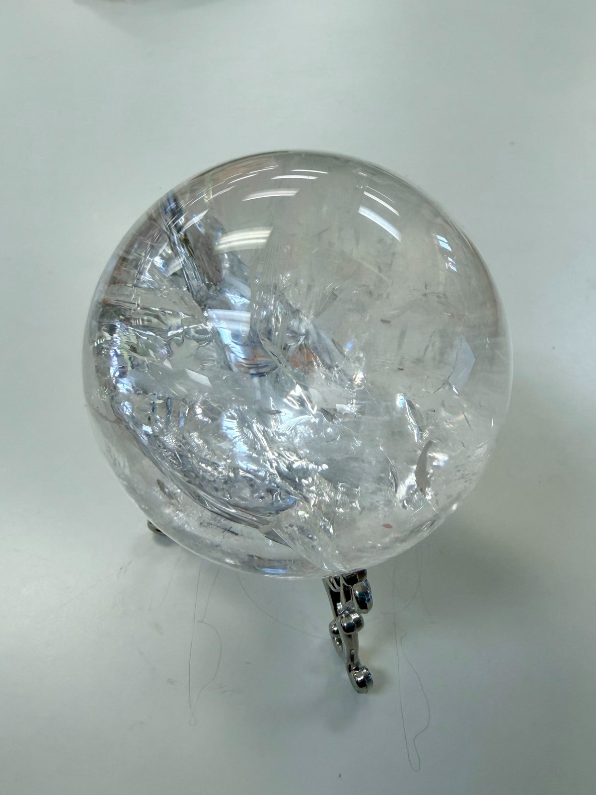 Rainbow Clear Quartz Sphere (with stand)