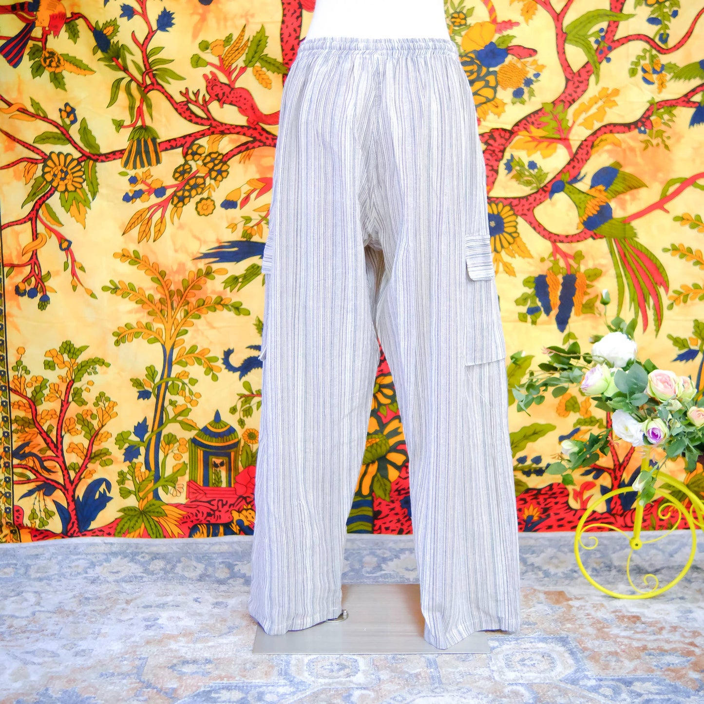 Multicolor Unisex Cotton Cargo Pants