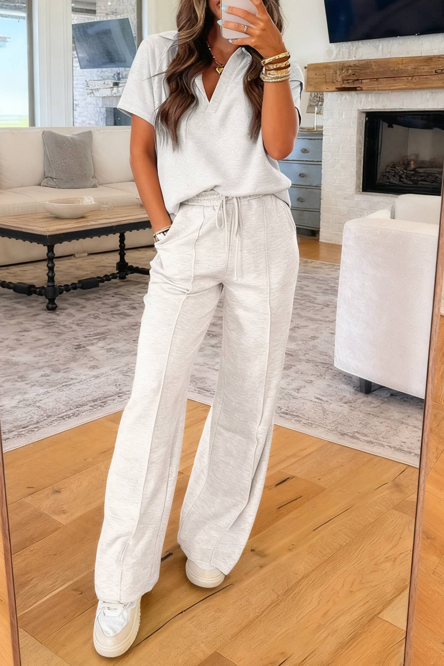 Polo V Neck Set