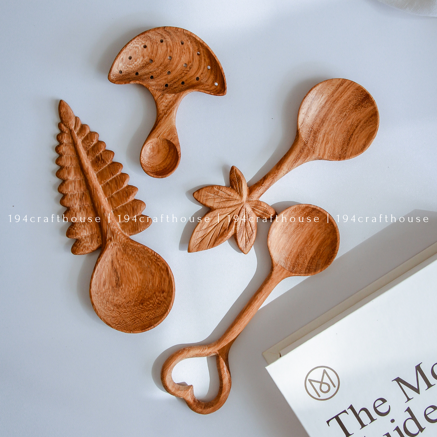 Hand Carved Wooden Heart Spoon - Home Decor and Gifts