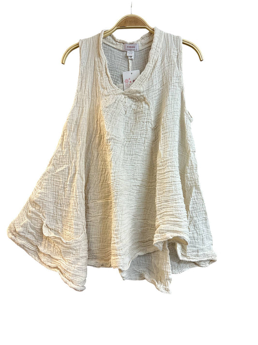 Cotton V Neck OS Sleeveless Top KTK417