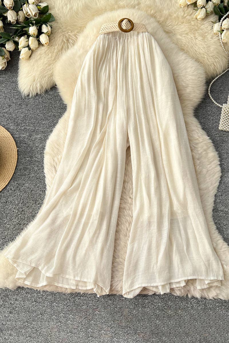Elegant High-Waisted Wide-Leg Trousers