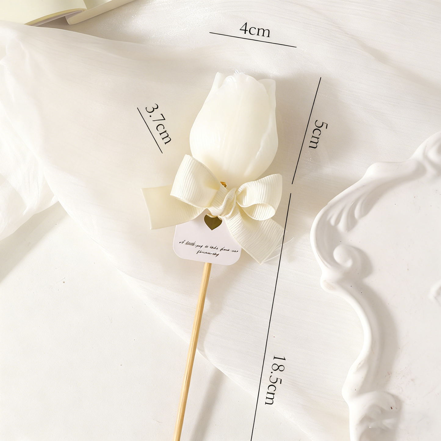 Bamboo Stick Tulip Scented Smokeless Flower Candle