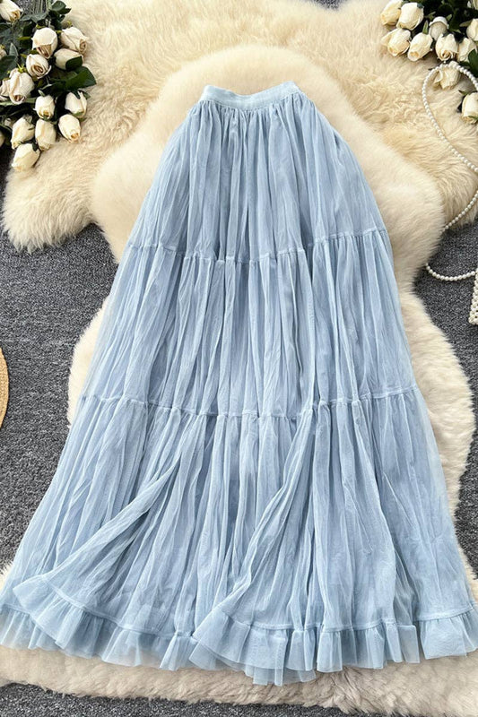 Elegant Tiered Midi Skirt