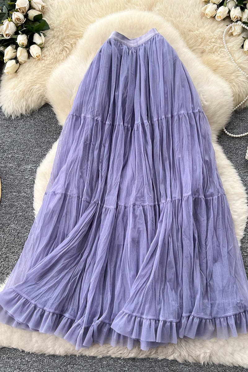 Elegant Tiered Midi Skirt