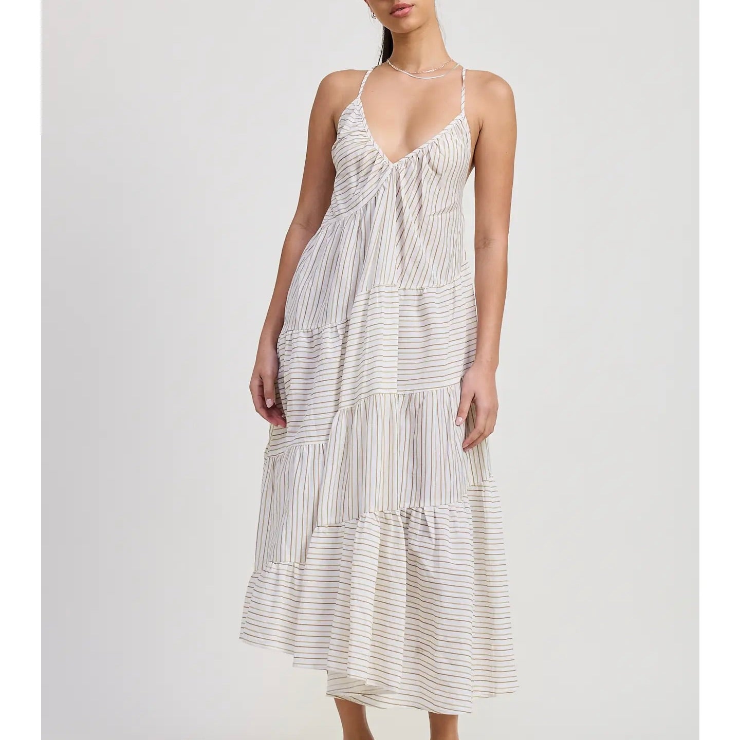 Striped Cross Back Dress