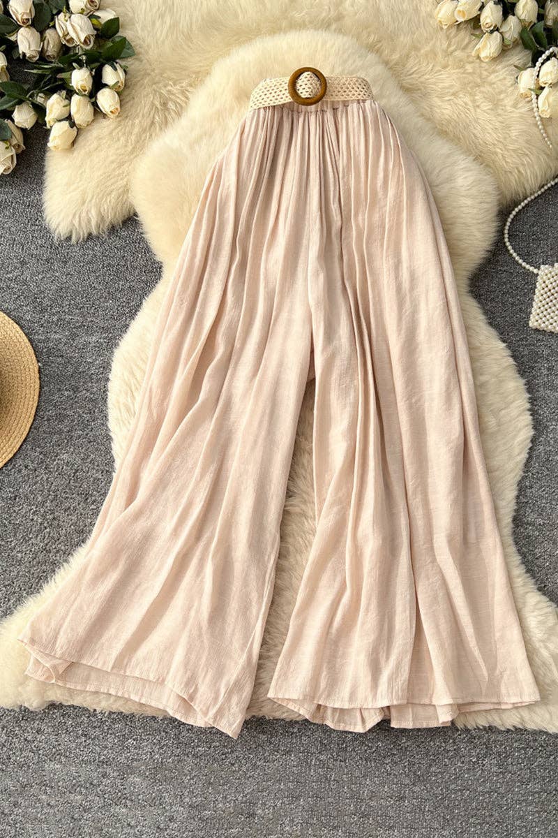 Elegant High-Waisted Wide-Leg Trousers