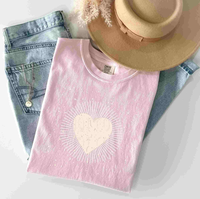 Heart Burst Crew Neck Shirt