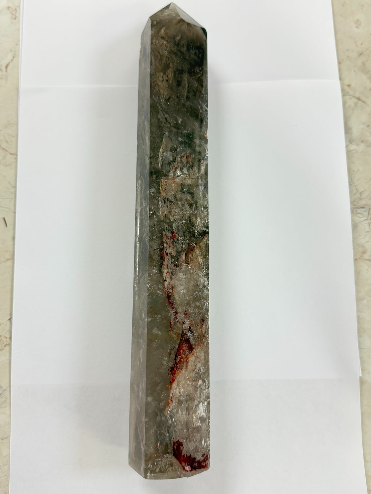 Large Fire Quarts Smoky Quartz Tower