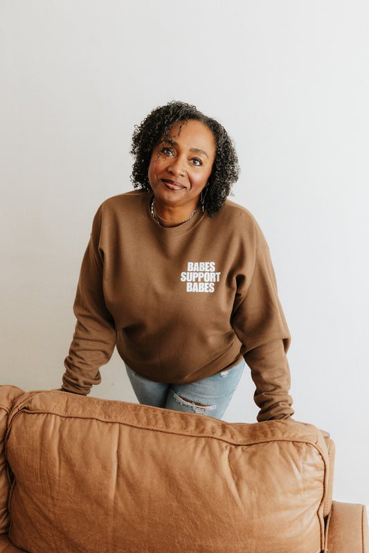 Babes Support Babes Brown Sweatshirt