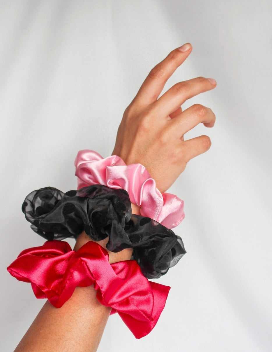 Polka Dot Sheer Scrunchie